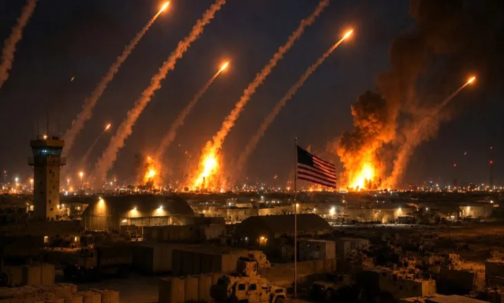 IRANI GODET ME RAKETA BAZAT E DRONE AMERIKANE