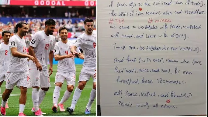 Irani lë një mesazh drithërues në letër në dhomën e zhveshjes pas barazimit ndaj Belgjikës (foto)