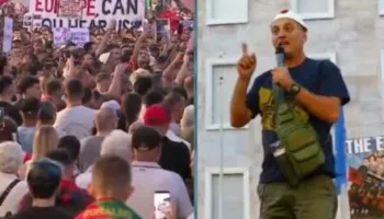 Ish-polici i bashkohet protestës para Kryeministrisë: Burra mos e lëshoni frontin, fitorja do jetë e juaja!
