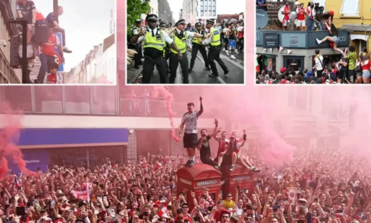 Kaos gjatë festimeve të Arsenalit në rrugët e Londrës, raportohen 6 therje me thikë dhe tre të arrestuar për përdhunim