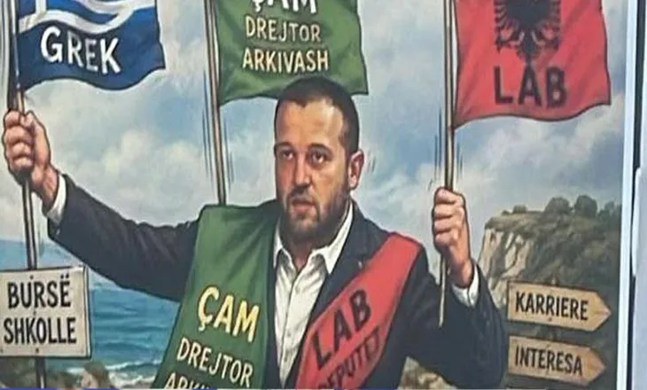 Karikatura në protestë/ Bido: U prodhua nga Fredi Belerit, do vijoj të flas për plagën e Çamërisë