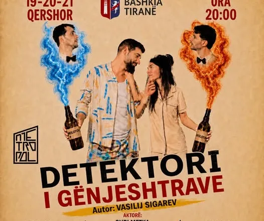 Komedia “Detektori i gënjeshtrave”, tre mbrëmje në skenën e Metropolit