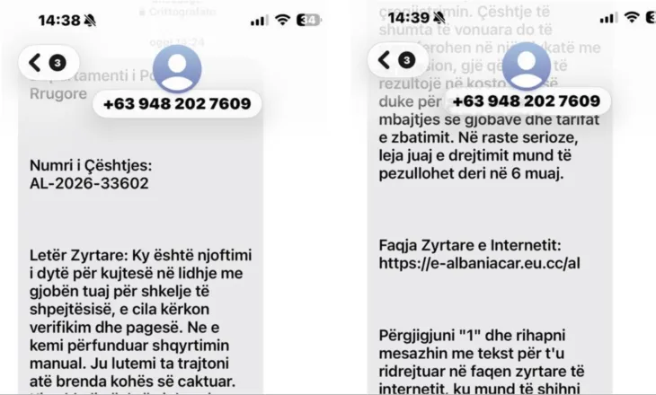 “Kujdes nga SMS-të mashtruese për gjoba dhe detyrime të papaguara”/ Policia apel qytetarëve: Mos i klikoni linket