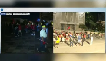 Mbaron marshimi/ Protestuesit ndahen, disa te sheshi ‘Skënderbej’ dhe disa para Kryeministrisë