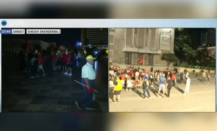 Mbaron marshimi/ Protestuesit ndahen, disa te sheshi ‘Skënderbej’ dhe disa para Kryeministrisë