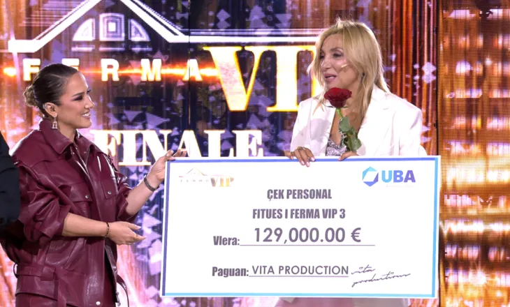 Mimoza Ahmeti fiton “Ferma Vip 3”, finalja magjike mbajti të mbërthyer publikun në ekranin e “Vizion Plus”