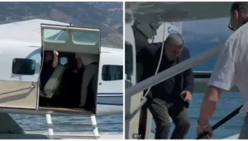 Ministri i Turizmit, Blendi Gonxhe zbret në Pogradec me avion uji: Ishte shumë qejf