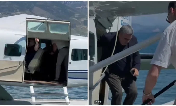 Ministri i Turizmit, Blendi Gonxhe zbret në Pogradec me avion uji: Ishte shumë qejf