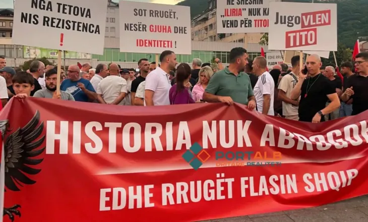 “Mjaft na nënçmuat”, sheshit Iliria në Tetovë iu vu emri Mashall Tito, shqiptarët ngrihen në protestë