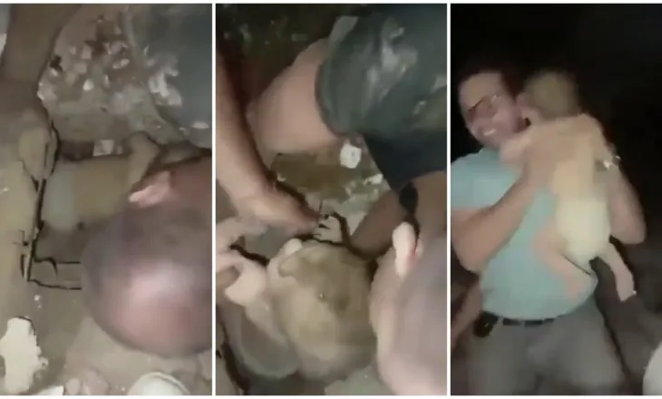 Mrekulli mes rrënojave në Venezuelë! Familjarët gërmojnë me duar, nxjerrin gjallë fëmijën pas tërmetit shkatërrues (VIDEO)