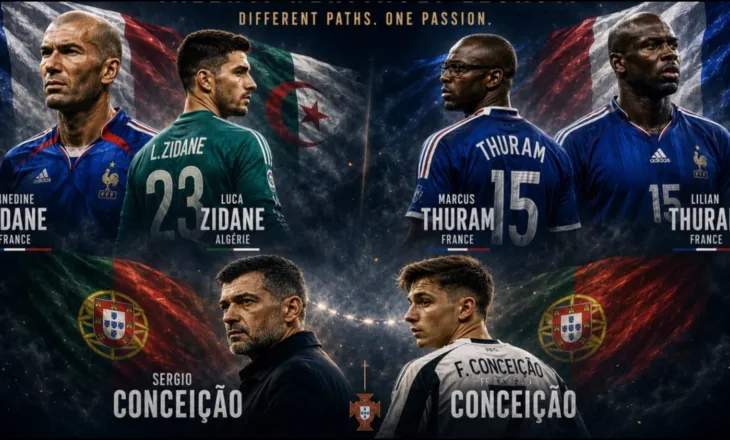 Në gjurmët e baballarëve, nga Zidane te Conceiçao, 7 futbollistët që do të luajnë në Botëror, ashtu si prindërit e tyre