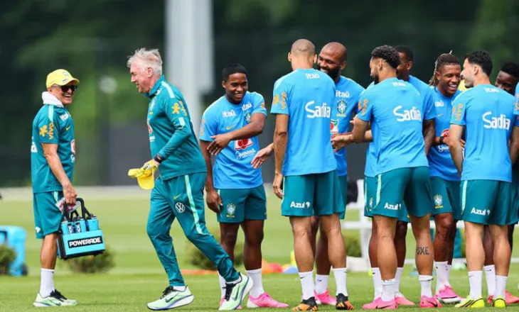 Neymar ende mungon në stërvitje, Brazili feston ditëlindjen e Ancelotti me një “parakalim nderi”: Askush nuk guxoi ta godiste