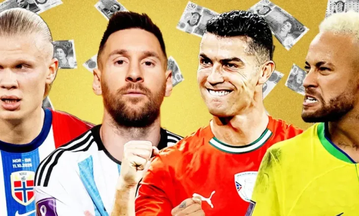 Nga Ronaldo te Messi, kush janë dhjetë futbollistët më të pasur në Kupën e Botës