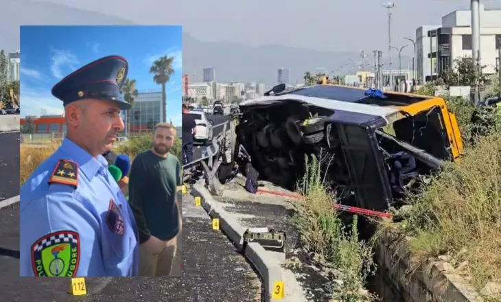 Një fëmijë në gjendje të rëndë nga përmbysja e autobusit në autostradë, drejtori i Policisë Rrugore jep detajet