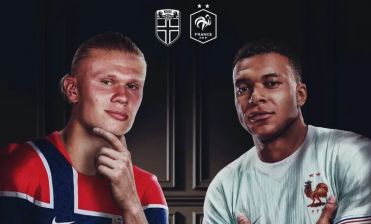 Norvegji-Francë/ Nordikët e nisin pa Haalandin, Mbappe shpërthen që në start dhe godet traversën