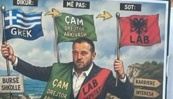 Pankarta satirike në protestë, reagon Bido: U prodhua nga ‘Opinion Himara’ e Fredi Belerit për të më sulmuar!