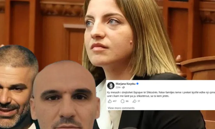 Pas largimit nga PS kërcënohet familja e Marjana Koçekut? Deputetja mesazh Bajrave: Nëse familjes time i preket një fije floku….