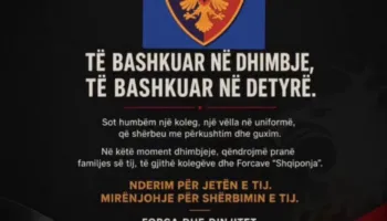Prekëse/ Mesazhi nga punonjësit e policisë për kolegun e vrarë: Të bashkuar në dhimbje, të bashkuar në detyrë