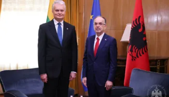 Presidenti Begaj pret homologun lituanez në Tiranë: Mbështetje për integrimin e Shqipërisë dhe Kosovës në strukturat euroatlantike