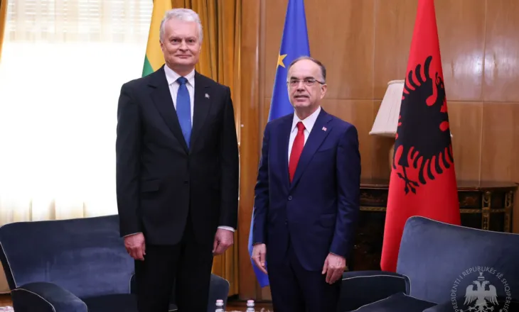 Presidenti Begaj pret homologun lituanez në Tiranë: Mbështetje për integrimin e Shqipërisë dhe Kosovës në strukturat euroatlantike
