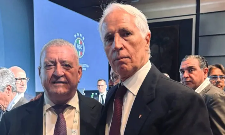 Presidenti Duka merr pjesë në Asamblenë Zgjedhore të Federatës Italiane të Futbollit, uron presidentin e ri Giovanni Malagò