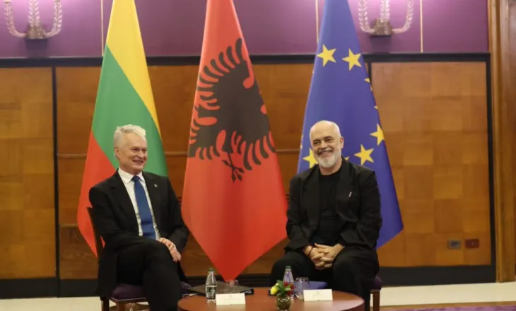 Presidenti i Lituanisë vizitë në Tiranë, takim me kryeministrin Rama, në fokus forcimi i marrëdhënieve mes 2 shteteve