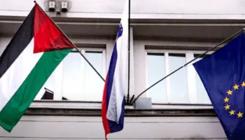 Presidentja sllovene ngre flamurin palestinez në Pallatin Presidencial si shenjë solidariteti