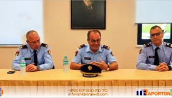 Prezantohet drejtori i ri i policisë në Shkodër, Dashamir Spaho merr zyrtarisht detyrën, pason Gentian Berberin
