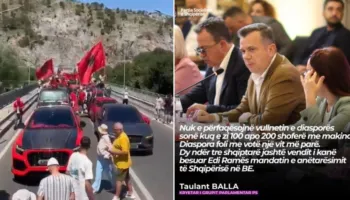Protesta, Balla: Diaspora foli me votë një vit më parë! Nuk përfaqësohet me 100 apo 200 makina