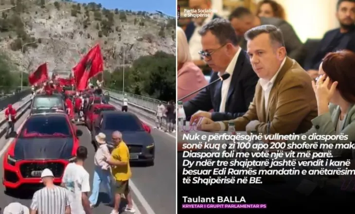 Protesta, Balla: Diaspora foli me votë një vit më parë! Nuk përfaqësohet me 100 apo 200 makina