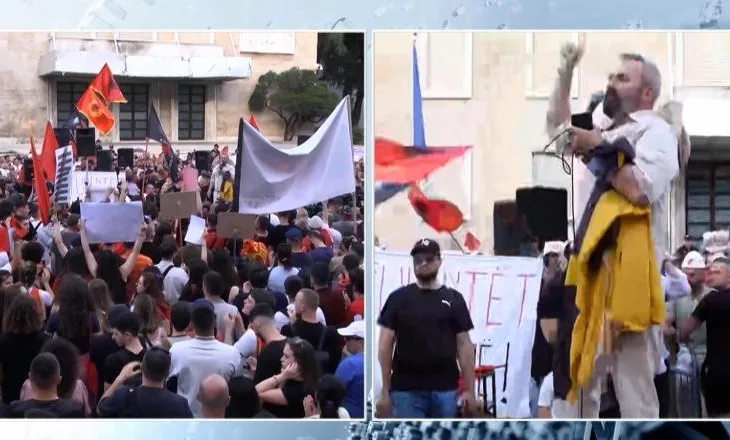 Protestuesi kërkon shembjen e Kryeministrisë: Është e keqja e këtij populli!