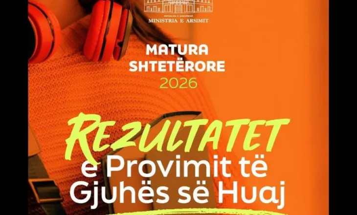 Publikohen rezultatet e provimit të Gjuhës së Huaj për Maturën Shtetërore 2026