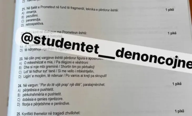 Publikoi tezën e Gjuhës dhe Letërsisë në TikTok, përjashtohet maturanti në Kukës