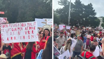 “Rama në burg!”/ Revolta e diasporës mbërrin në Vjenë, shqiptarët në Austri protestë kundër qeverisë
