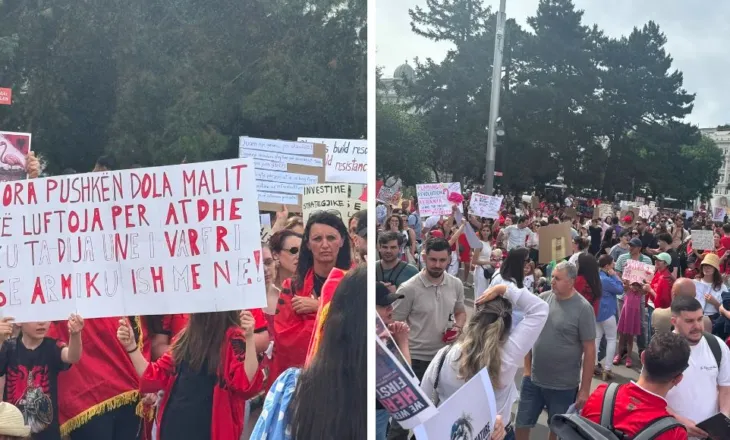 “Rama në burg!”/ Revolta e diasporës mbërrin në Vjenë, shqiptarët në Austri protestë kundër qeverisë