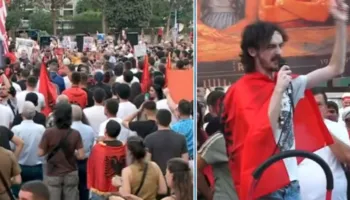 ‘Rama tha se kemi frikë të vijmë’, i riu britanik i bashkohet protestës: Erdha nga Anglia për të thënë se…