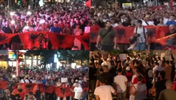 “Rini, energji, qytetari”/ Katër orë marshim në Tiranë, nuk ndalen protestuesit: Rama në burg