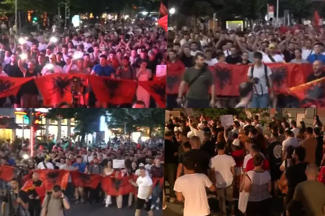 “Rini, energji, qytetari”/ Katër orë marshim në Tiranë, nuk ndalen protestuesit: Rama në burg
