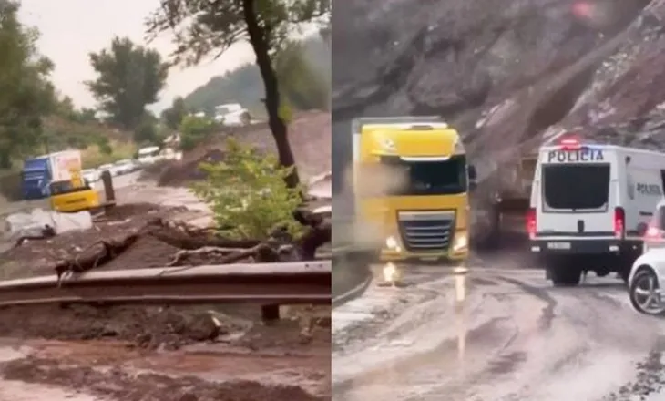 Shkak rënia e gurëve, bllokohet për më shumë se një orë qarkullimi i mjeteve në aksin Hotolisht-Librazhd
