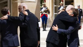 Shtrëngime duarsh dhe përqafime/ Rama pritet me nderime të larta nga presidenti Macron