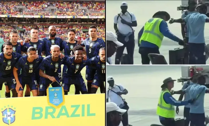 Skandal apo paranoje? SHBA “bllokon” Brazilin në aeroport! Vinicius me shokë kontrollohen si të ishin të dyshuar, i heqin edhe kepucët