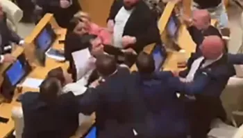Skandal në parlamentin e Gjeorgjisë, deputetët përplasen fizikisht (VIDEO)