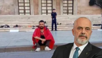 ‘Të përdorën ty, për interesat e veta’ Rama dedikim protestuesit para zyrës së tij: Shoh veten time! Mbete vetëm, eja tek unë…