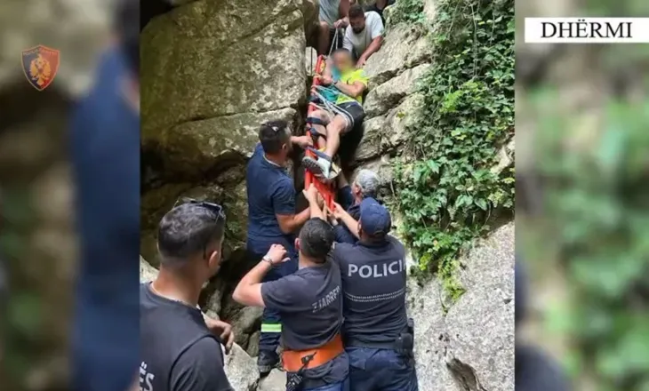 Theu këmbën dhe mbeti i bllokuar në Kanionet e Gjipesë, shpëtohet turisti 45-vjeçar