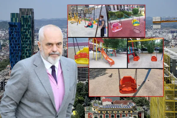 Tirana ‘mbytet’ nga betoni, ‘zhduken’ këndet e lojërave për fëmijë