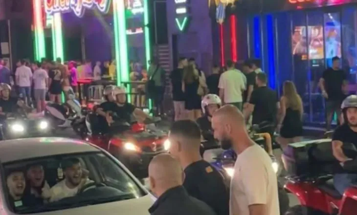 Uzuni kapet “mat” nga tifozët shqiptarë në një bar “The Strip”, në Zakintho të Greqisë