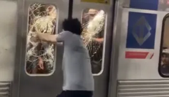 Video/ Kaos në metronë e Sao Paulos, 39-vjeçari i dehur hidhet nga treni dhe thyen xhamat