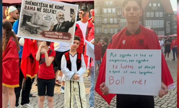 VIDEO/ Rama jepe dorëheqjen, shqiptarët në Bremen, protestojnë kundër qeverisë