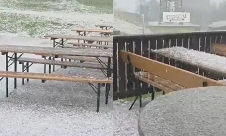 VIDEO/ Stuhi të forta me breshër godasin Austrinë dhe Slloveninë