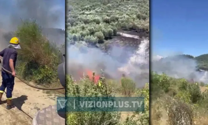 Zjarr në kodrat e Shtërmenit në Elbasan